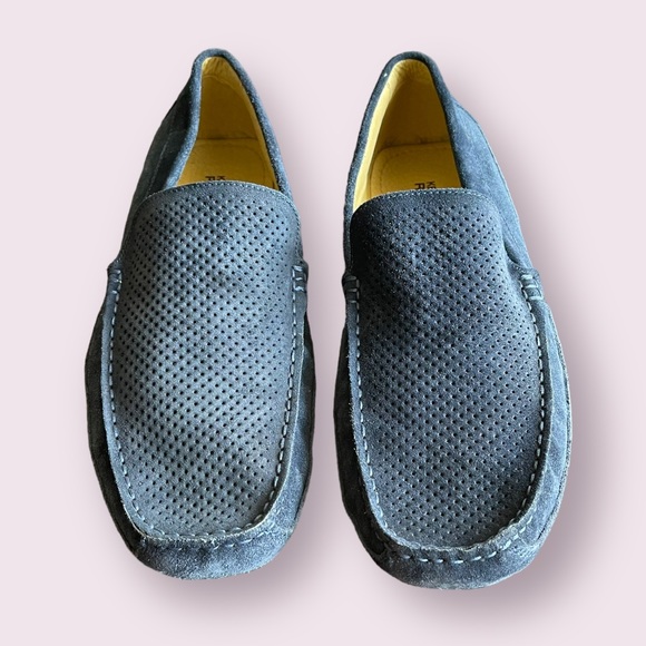 Kenneth Cole Navy Blue Suede Leather Lead The Way Loafers Men’s Size 10 - Picture 2 of 9